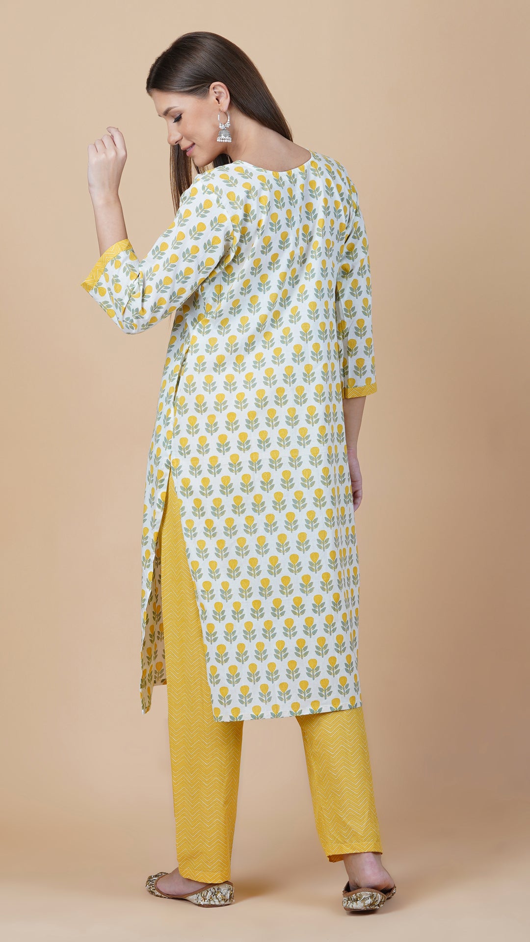 KAINOOSH PURE COTTON PRINTED KURTA SET (K370)