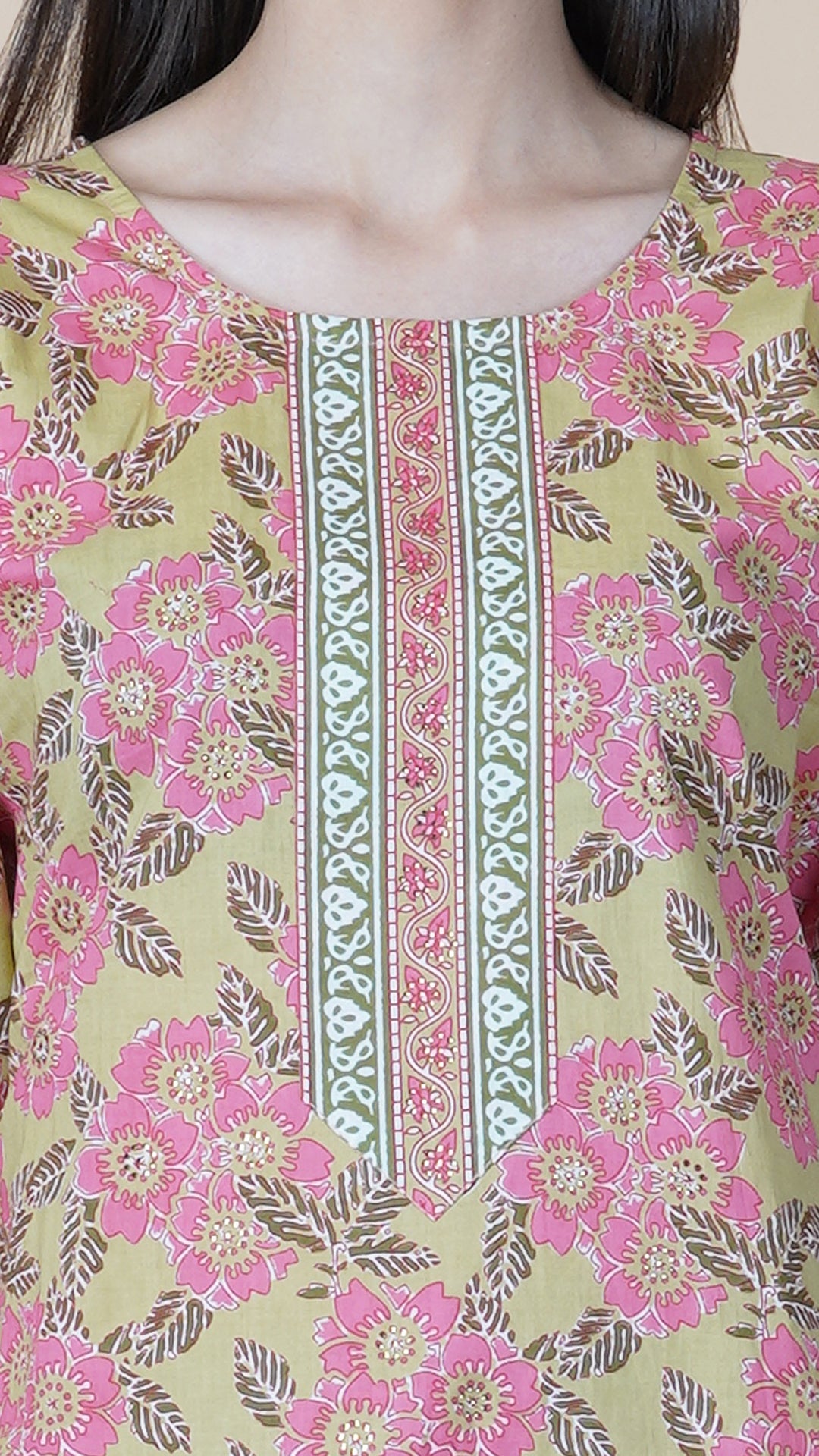 KAINOOSH PURE COTTON PRINTED - BEIGE (K359)