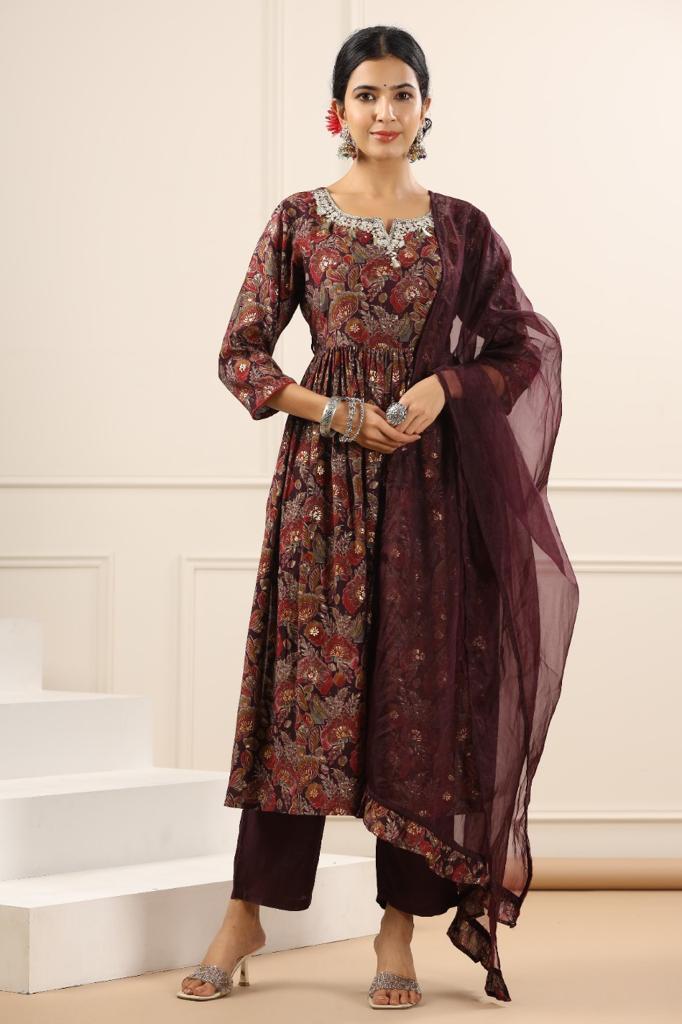 KAINOOSH modaal viscose anarkali kurta set